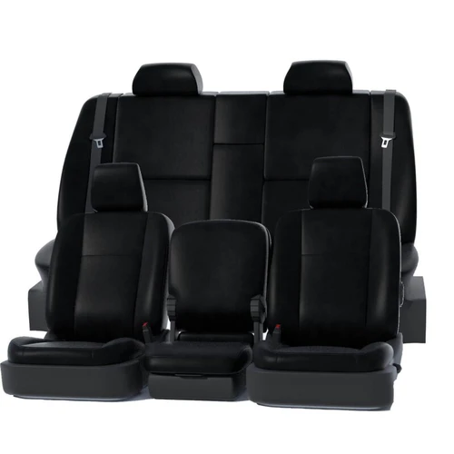 Covercraft 24-26 Toyota Grand Highlander Leatherette PrecisionFit Custom Second Row Seat Covers - GTT4577LTBK Photo - Primary