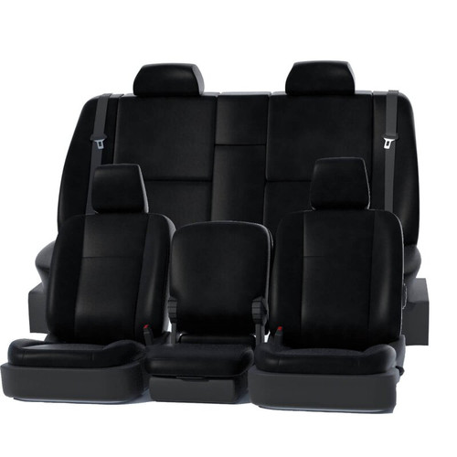 Covercraft 24-26 Toyota Grand Highlander Leatherette PrecisionFit Custom Second Row Seat Covers - GTT4578LTBK Photo - Primary