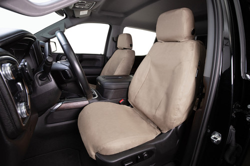 Covercraft 15-21 Ford Transit Polycotton SeatSaver Custom Third Row Seat Covers-Taupe - SS8482PCTP Photo - Primary