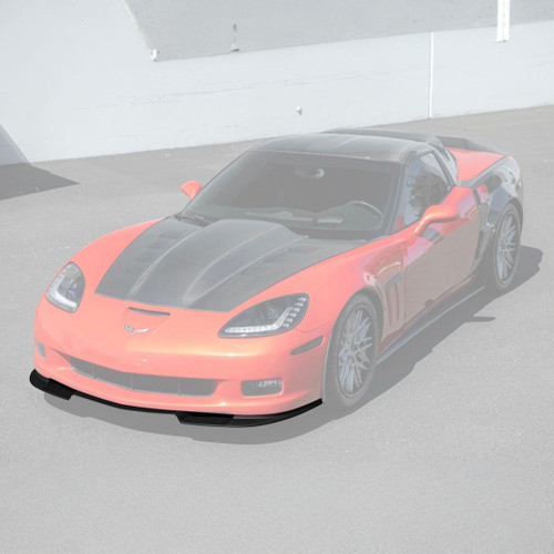 EOS ZRA1 Style Front Splitter - Matte Black - 05-13 C6 Corvette GS / Z06 / ZR1 (FLIP-1529-ABS)
