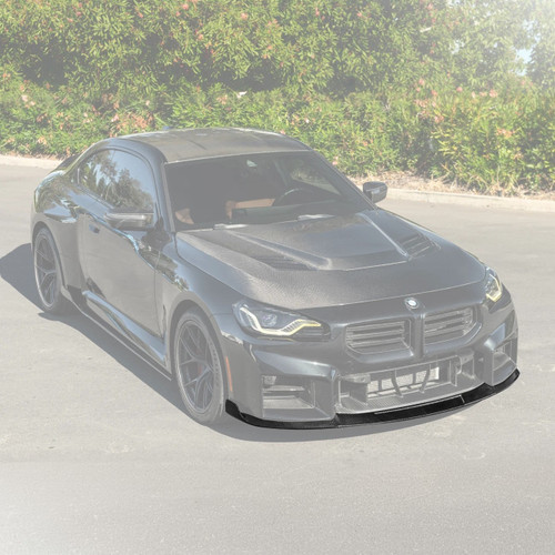 EOS Carbon Fiber Front Splitter - 3 Piece - 2023+ BMW M2 G87 (FLIP-1316-BKCF)