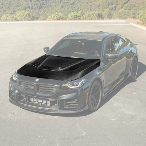 EOS Carbon Fiber Vented Hood - 2023+ BMW M2 G87 (HOOD-1296-BKCF)