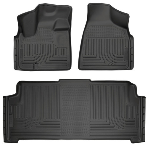 Husky Liners 08-20 Dodge Grand Caravan Weatherbeater Front & 2nd Seat Floor Liners - Black - 93691 Photo - Primary
