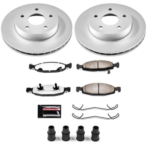Power Stop 99-02 Jeep Grand Cherokee Front Z36 Coated Truck & Tow Brake Kit - CPK2147-36 Photo - Primary