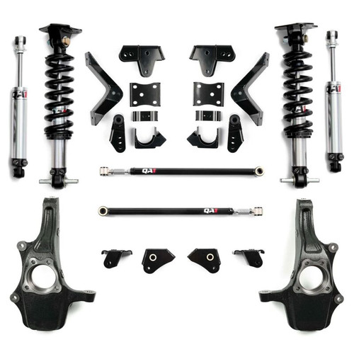 QA1 2019+ Chevrolet Silverado 1500 Double Adjustable 4/5in Lowering Kit w/ Spindles & Traction Bars - LK12-GMT06 User 1