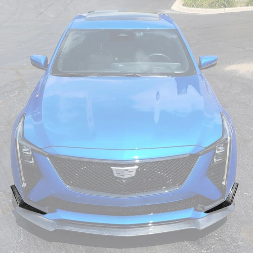 EOS Carbon Fiber Front Canards - 2025+ Cadillac CT5-V Blackwing (SPLITTER-1558-BKCF)