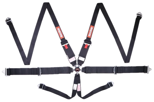 RaceQuip Black SFI CAMLOCK 6pt PU Lap HNR Seat Belt - 747007RQP Photo - Primary