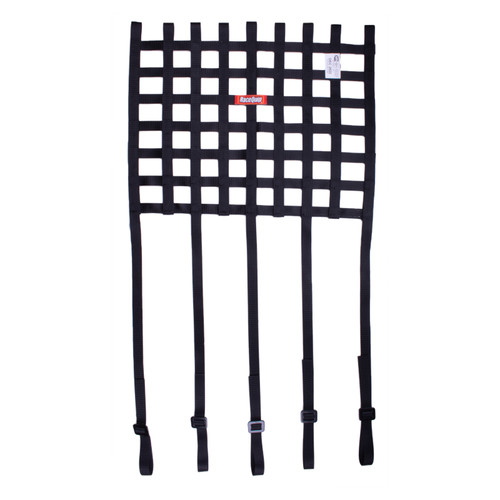 RaceQuip Ribbon Style Race Car Window Net w/1In Mounting Straps / SFI 27.1 Certified Blk 18 H X 24 W - 825005RQP Photo - Primary