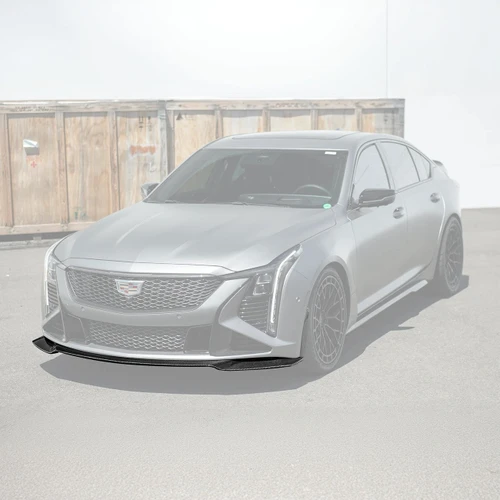 EOS Carbon Fiber Front Splitter - 2025+ Cadillac CT5-V Blackwing (FLIP-1435-DRYCF)