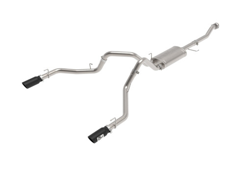 aFe 21-26 Ford F150 Tremor Gemini XV 3IN 304SS Cat-Back Exhaust Dual Rear Exit w/Black Tips - 49-33160-B Photo - Primary