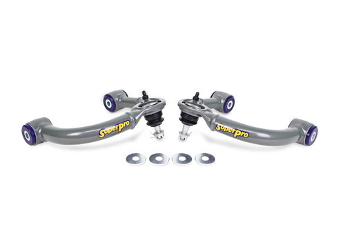 SuperPro 05-23 Toyota Tacoma 4WD Front Upper Fixed Offset Control Arm Set - Gun Metal - TRC6490E Photo - Primary