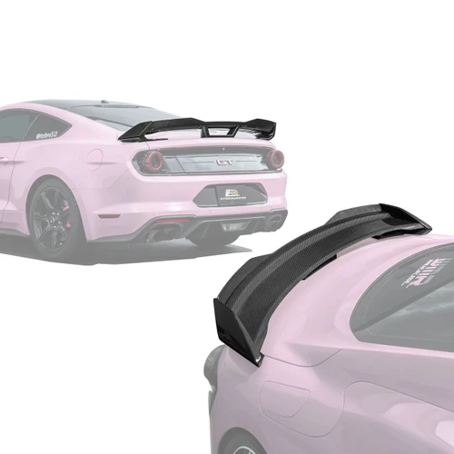 EOS Carbon Fiber DarkHorse Style Rear Spoiler w. Wickerbill - 15-23 Ford Mustang (MUS-COMBO-05)