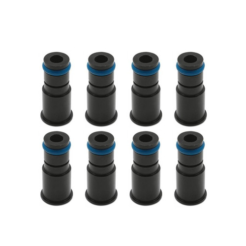 BLOX Racing 11mm Adapter Top (1in) w/Viton O-Ring & Retaining Clip (Set of 8) - BXEF-AT-11L-8