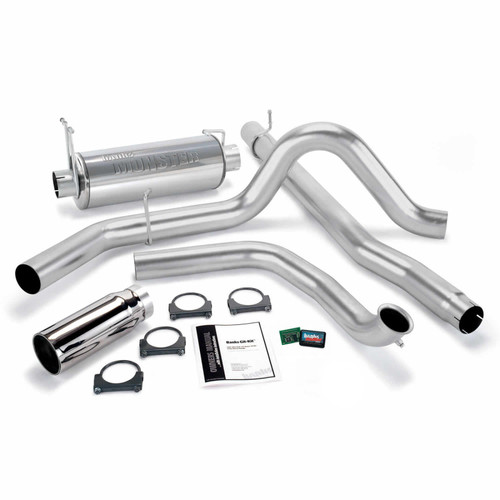 Banks Power 99 Ford 7.3L Truck w/Cat Conv Git-Kit - SS Single Exhaust w/ Chrome Tip - 47511
