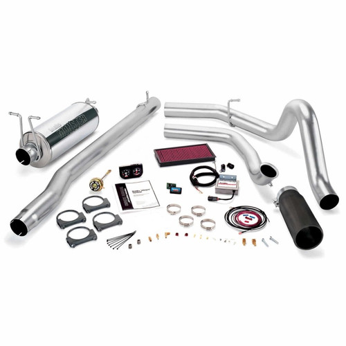 Banks Power 99.5 Ford 7.3L F250/350 Auto Stinger System - SS Single Exhaust w/ Black Tip - 47531-B