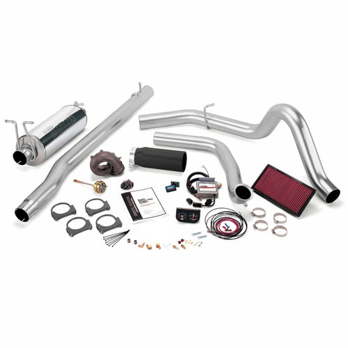 Banks Power 99.5 Ford 7.3L F250/350 Auto Stinger-Plus System - SS Single Exhaust w/ Black Tip - 47536-B