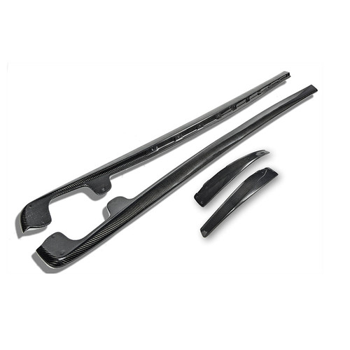 EOS Side Skirts - Hydro-Dipped Carbon - C6 Corvette  GS / Z06 / ZR1