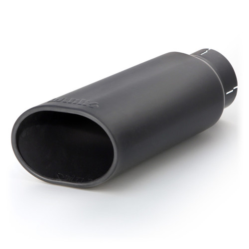 Banks Power Tailpipe Tip Kit - SS Obround Slash Cut - Black - 3.5in Tube - 4.38in X 5.25in X 13.38in - 52919