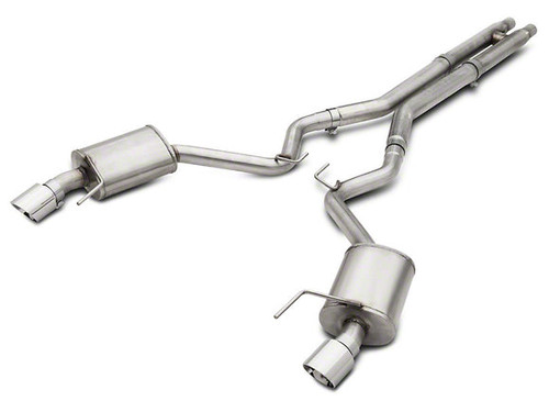 ARH Dual Tip Catback Exhaust w. X-Pipe - 15-17 Mustang GT Convertible