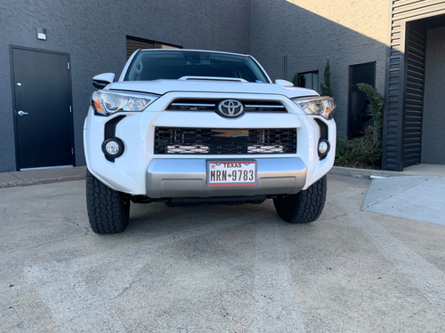 Cali Raised 14-24 Toyota 4Runner 32In Hidden Grille LED Light Bar Brackets - One Spot Beam/LED Bar - CR2477