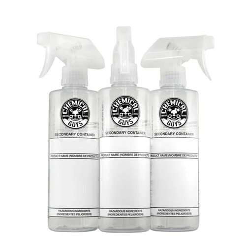 Chemical Guys Secondary Container Dilution Bottle With Professional Standard Sprayer - 16oz (3 Pack) - ACC137 User 1