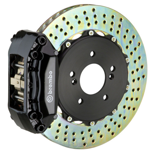 Brembo 92-98 318i/325i (Excl. xDrive) Front GT BBK 4 Piston Cast 2pc 320x28 2pc Rotor Drilled-Black - 1F1.6001A1