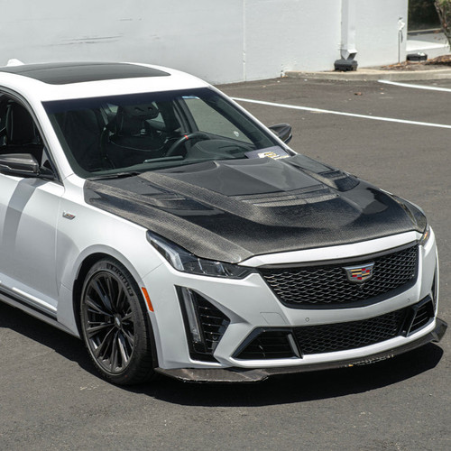 EOS Carbon Fiber Sport Style Vented Hood - Cadillac CT5-V (HOOD-862-BKCF) EOS Carbon Fiber Sport Style Vented Hood - Cadillac CT5-V (HOOD-862-BKCF)
