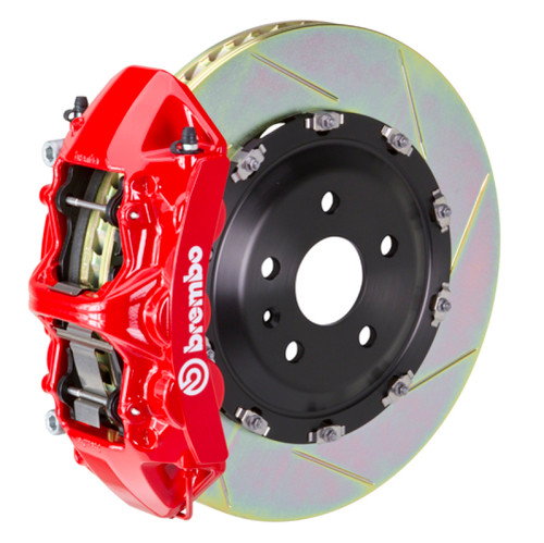 Brembo 20+ Model Y Front GT BBK 6 Piston Cast 365x34 2pc Rotor Slotted Type-1-Red - 1N2.8520A2