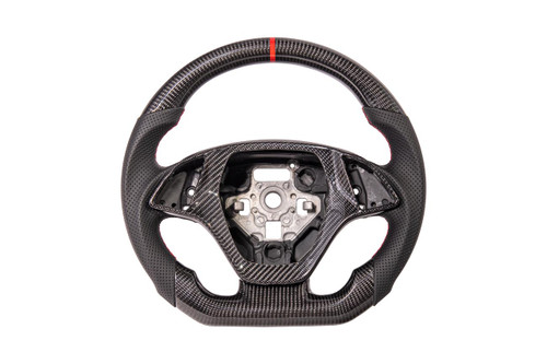 EOS Carbon Fiber Steering Wheel w. Perforated Leather w. Center Cover - C7 Corvette LT1 / LT4