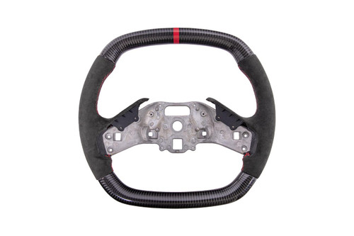 EOS Carbon Fiber Steering Wheel w. Alcantara w/o Button Cover - 2020+ C8 Corvette EOS Carbon Fiber Steering Wheel w. Alcantara w/o Button Cover - 2020+ C8 Corvette