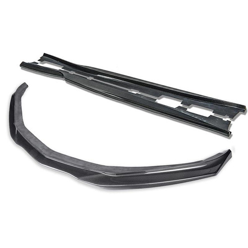 EOS T6 Style Front Splitter & Side Skirts - Carbon Fiber - 2016+ Camaro SS