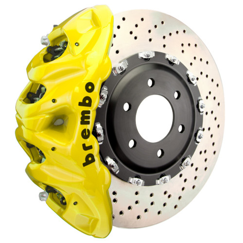 Brembo 25+ BMW X3 M50 xDrive (G45) Front GT BBK 8 Piston Cast 412x38 2pc Rotor Drilled - Yellow - 1Q1.9638A5