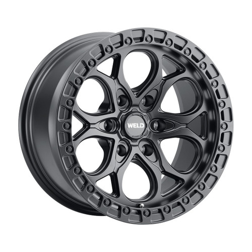 Weld Ledge 6 W108 17x9 / 6x135 / -12 Offset / Satin Black w. Satin Black Ring Weld Ledge 6 W108 17x9 / 6x135 / -12 Offset / Satin Black w. Satin Black Ring