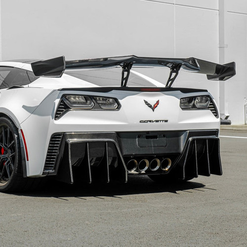 EOS ZR1 Style Extended High Wing Rear Spoiler - Carbon Fiber - C7 Corvette Stingray / Z51 EOS ZR1 Style Extended High Wing Rear Spoiler - Carbon Fiber - C7 Corvette Stingray / Z51