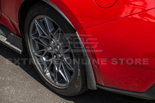 EOS Mud Flaps - Rear - Carbon Fiber - 2024+ Mustang GT EOS Mud Flaps - Rear - Carbon Fiber - 2024+ Mustang GT