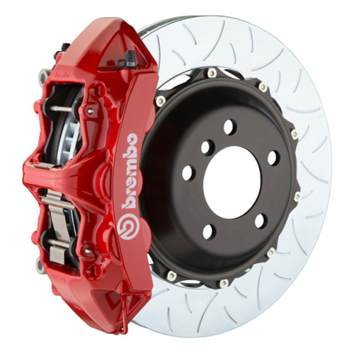 Brembo 08-09 H2 Rear GT BBK 4 Piston Cast 2pc 380x32 2pc Rotor Slotted Type-3-Red - 2B3.9002A2