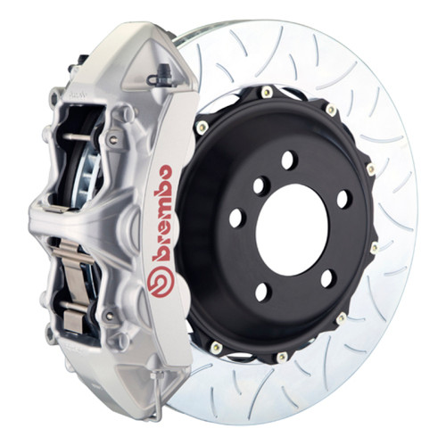 Brembo 08-09 H2 Rear GT BBK 4 Piston Cast 2pc 380x32 2pc Rotor Slotted Type-3-Silver - 2B3.9002A3