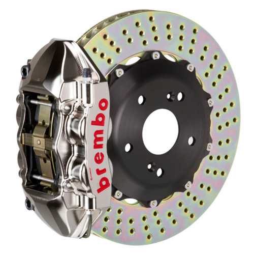 Brembo 99-07 Evo VI/VII/VIII/IXRear GTR BBK 4 Piston Billet 328x28 2pc Rotor Drilled- Nickel - 2P1.6006AR