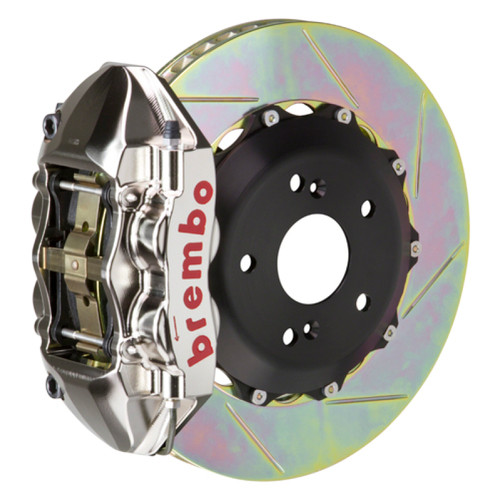 Brembo 06-09 S2000 Rear GTR BBK 4 Piston Billet328x28 2pc Rotor Slotted Type-1- Nickel Plated - 2P2.6010AR