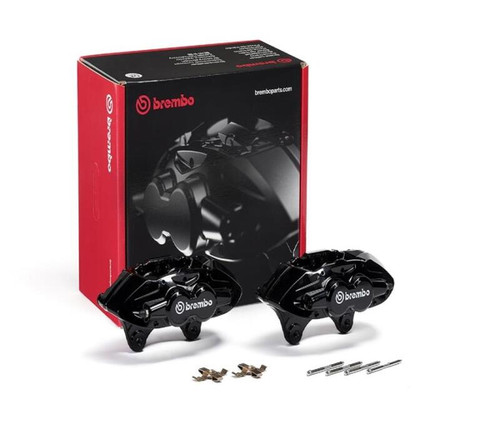 Brembo OE 16-21 BMW 3 M2/15-18 M3/15-20 M4 Hydraulic Front X-Style Brake Calipers - Black - FALD42