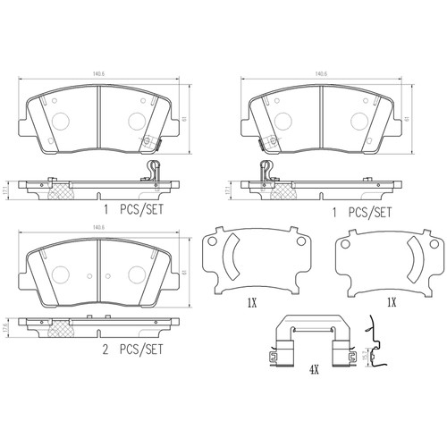 Brembo 18-21 Genesis G70/ Kia Stinger Front NAO Brake Pad - P30108N User 1