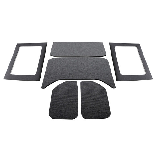 DEI 11-18 Jeep Wrangler JK 4-Door Boom Mat Complete Headliner Kit - 6 Piece - Black - 50290