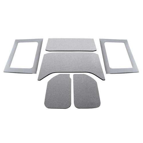 DEI 11-18 Jeep Wrangler JK 4-Door Boom Mat Complete Headliner Kit - 6 Piece - Gray - 50291