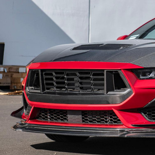 EOS Front Grill Cover - Carbon Fiber - 2024+ Mustang GT S650 EOS Front Grill Cover - Carbon Fiber - 2024+ Mustang GT S650