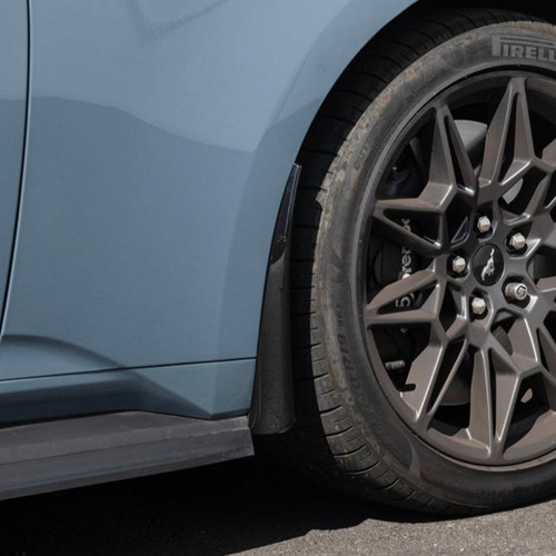 EOS Mud Flaps - Front - Gloss Black - 2024+ Mustang GT EOS Mud Flaps - Front - Gloss Black - 2024+ Mustang GT