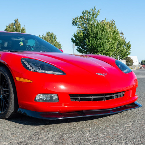 EOS ZR1 Style Extended Front Splitter - Matte Black - C6 Corvette Base