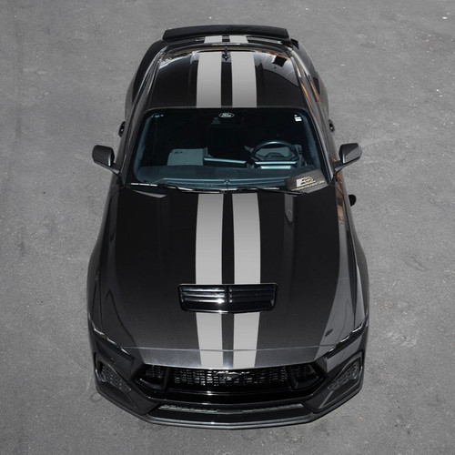 EOS Hood & Body Decal - Matte Gray Stripes - 2024+ Mustang S650