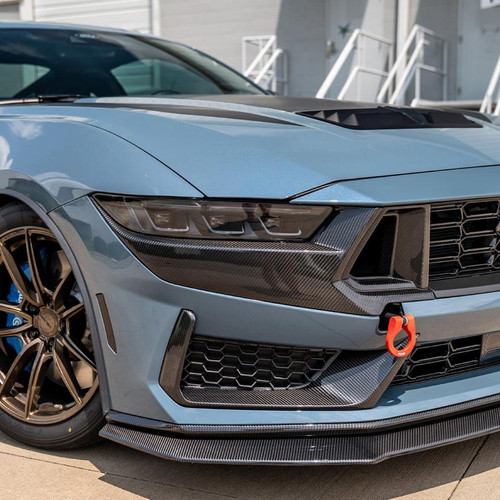 EOS Front Upper Grill Outer Inserts - Carbon Fiber - 2024+ Mustang Darkhorse S650