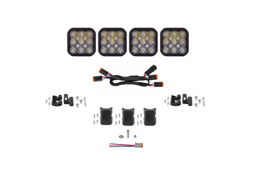 Diode Dynamics SS5 Pro Universal CrossLink 4-Pod Lightbar - White Driving - DD7252
