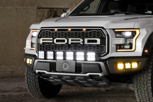 Diode Dynamics 17-20 Ford Raptor SS5 Grille CrossLink Lightbar Kit - Yellow Pro Combo - DD7338